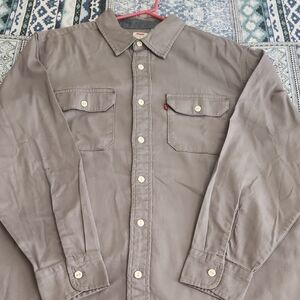 Levi's Taupe Gray Long Sleeve Shirt